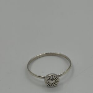 İnce Kalp Detaylı Gümüş Yüzük