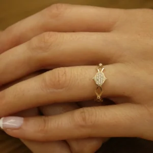 Yuvarlak Taşlı Şans Yüzüğü