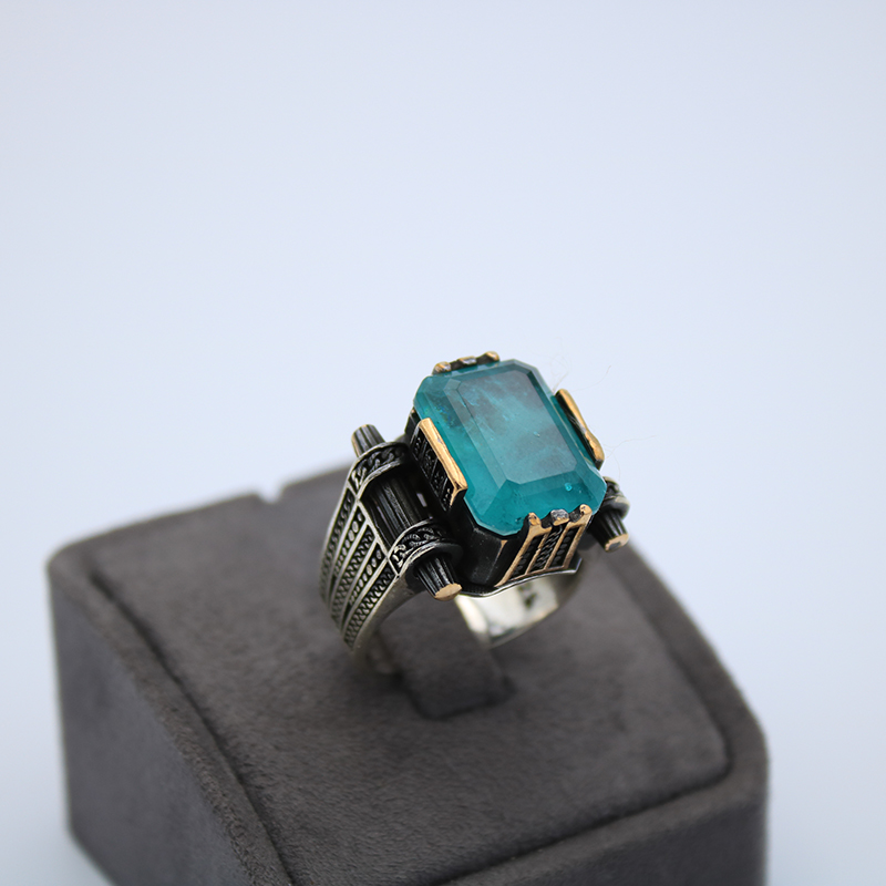 Sitrin Yeşil Erkek Yüzük