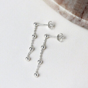 Çiy Damlası Sarkan Gümüş Küpe