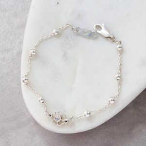 Çiy Damlası Çiçek ve Doğum Taşı Bileklik