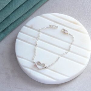 Kalp Gümüş Bileklik Koleksiyon