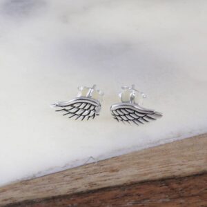 Melek Kanatlı Gümüş Küpe